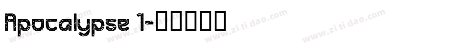 Apocalypse 1字体转换